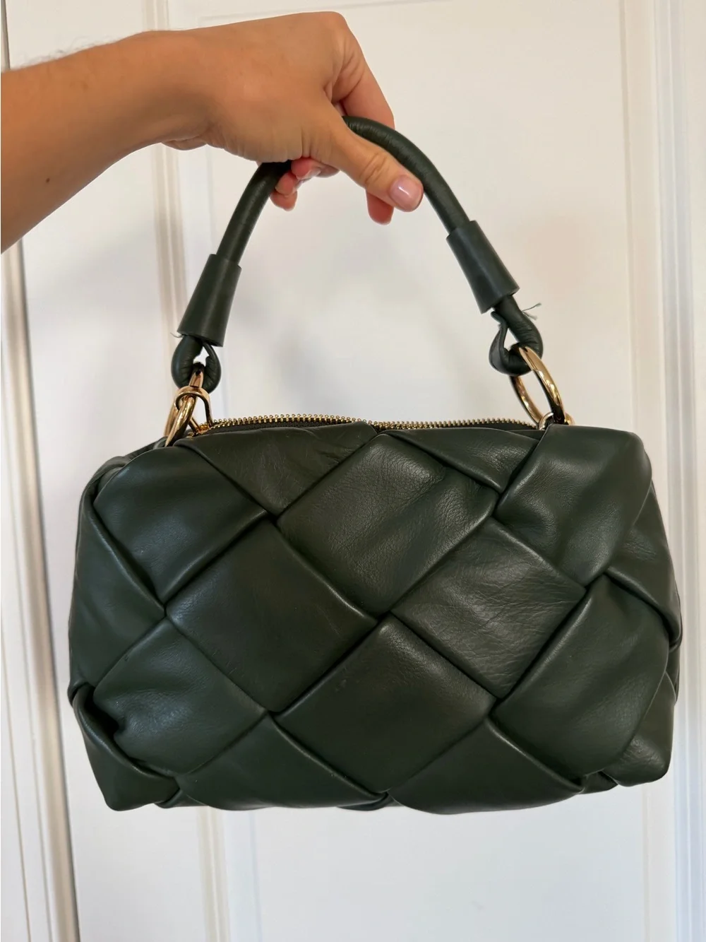 Stella Bianca Shoulder Bag in Olive Green